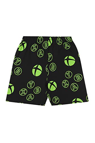 Xbox Official Mens and Boys Matching Gaming Short Cotton Pyjama Set Black (11-12 Years)