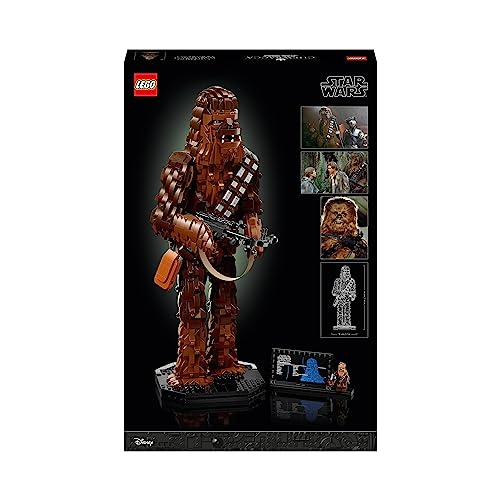 LEGO 75371 Star Wars Chewbacca Set, Collectible Wookiee Figure with Bowcaster, Minifigure and Information Plaque, Return of the Jedi 40th Anniversary Model Kit for Adults, Gift for Teens, Men, Women