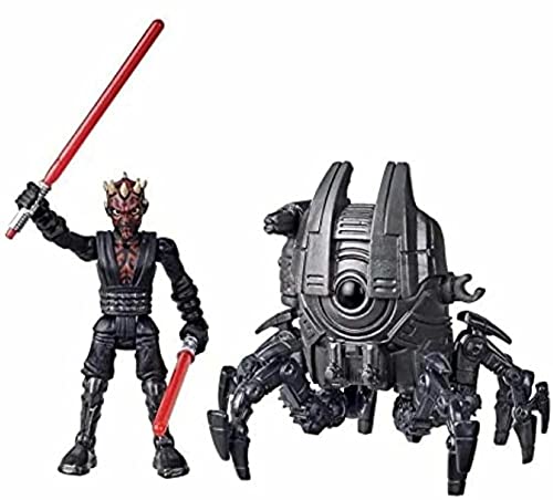 Star Wars Hasbro Mission Fleet Gear Class Darth Maul Sith Probe Pursuit 6-cm-scale Figure and Vehicle, Children Aged 4 and Up,