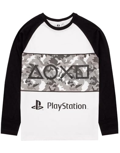 PlayStation Pyjamas For Boys | Kids Camo T Shirt With Trousers Gamer PJs | Console Controller Gamepad Merchandise