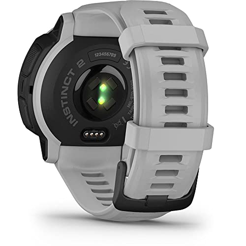 Garmin Instinct 2 SOLAR, Rugged GPS Smartwatch, Built-in Sports Apps and Health Monitoring, Solar Charging and Ultratough Design Features, Mist Grey