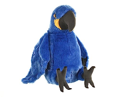 Wild Republic Hyacinth Macaw Plush Soft Toy, Cuddlekins Cuddly Toys, Gifts for Kids 30 cm