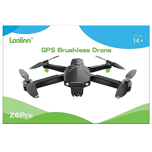Loolinn | Drone with Camera 4K - Under 250 grams, 50 minutes Flight Time, Two Batteries, 4K Photos, 2K Videos, GPS Intelligent Return, Follow Me - Drones with Camera for Beginners (C0 Class)
