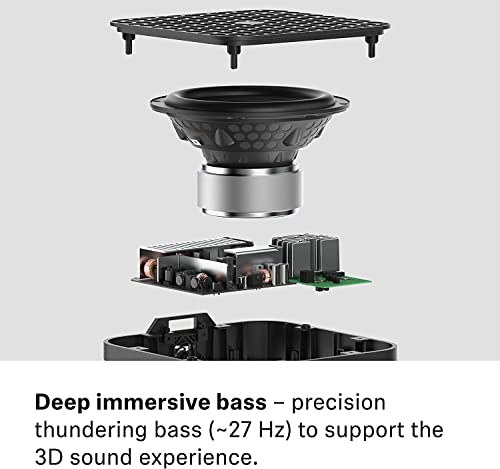 SENNHEISER AMBEO Sub for TV and Music - UK Plug - Immersive 3D Surround Sound - Thundering Deep Bass down to 27 Hz - 8" Subwoofer with a 350W Class D Amplifier - Compatible with AMBEO Soundbar family