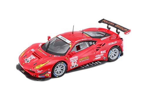 Bburago B18-36301 1:43 Ferrari Racing 488 GTE 2017, Red #62