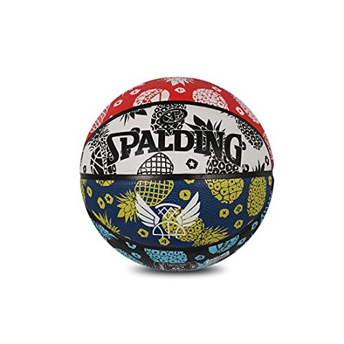 Spalding Flight Tropical Rubber Basketball (Size-7), Multicolor