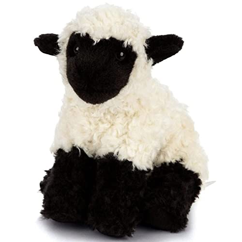 Living Nature Black Faced Lamb, Realistic Soft Cuddly Farm Toy, Naturli Eco-Friendly Plush, 18.5cm