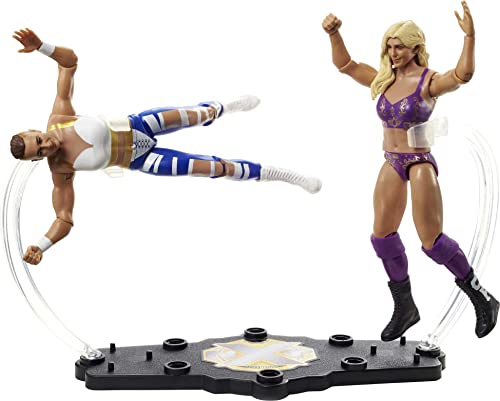 WWE Charlotte Flair vs Rhea Ripley Championship Showdown 2-Pack 6-inch Action Figures Monday Night RAW Battle Pack for Ages 6 Years Old & Up