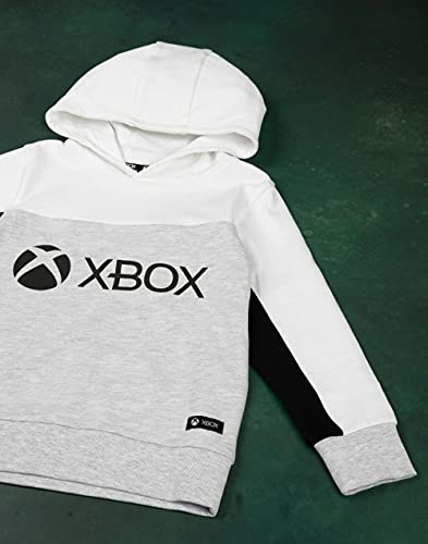 Xbox Hoodie For Boys & Girls | Kids White Grey Game Console Logo Hooded Sweatshirt | Childrens Gamers Jacket Clothing Merchandise 14-15 Years