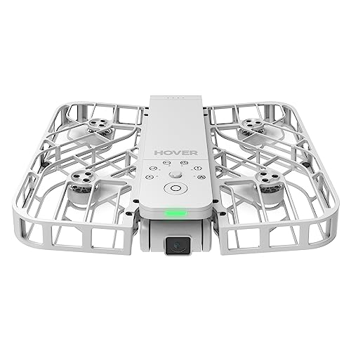 HOVERAir X1 Self-Flying Camera, Pocket-Sized Drone HDR Video Capture, Palm Takeoff, Intelligent Flight Paths, Follow-Me Mode, Foldable Camera Drone with Hands-Free Control White (Standard)