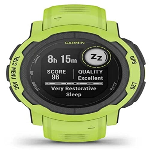 Garmin Instinct 2, Rugged GPS Smartwatch, Built-in Sports Apps and Health Monitoring, Ultratough Design Features, Lime