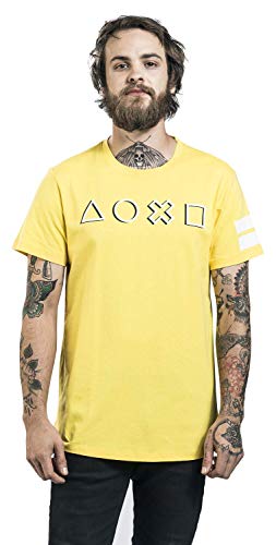 Playstation - Icons Long Line Men's T-Shirt (XXL) Yellow