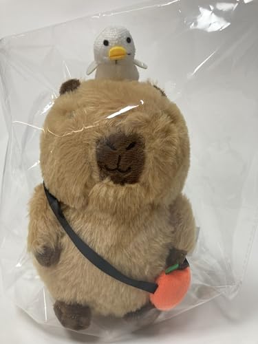 Capybara Plush, Capybara Stuffed Animal with Cute Turtle Backpack, Capybara Pillow, Doll Plush Soft Pillow Stuffed Toy Skin-friendly Comfortable Cushion Cuddle for Boys Girls Gifts Girlfriend