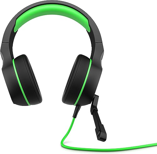 HP Pavilion Gaming Green Headset 400 – Padded Headset with Adjustable Mic and Control from the Cord, Gaming, PC, Xbox, PlayStation, Zoom