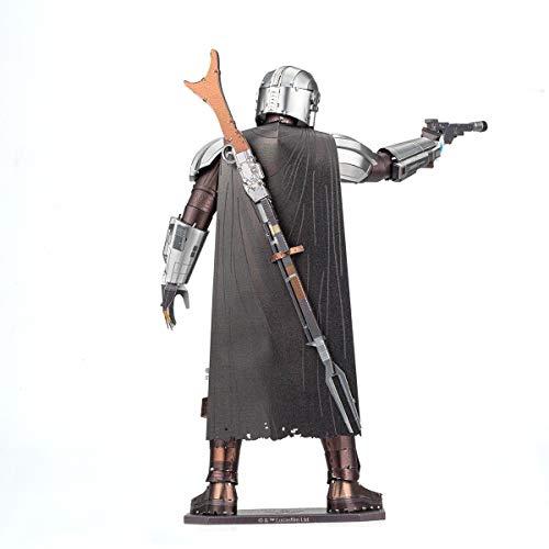 Metal Earth Fascinations ICX146 ICONX 502951 - Star Wars The Mandalorian - The Mandalorian™, Laser-Cut 3D Construction kit, 2 Metal platinums, from 14 Years