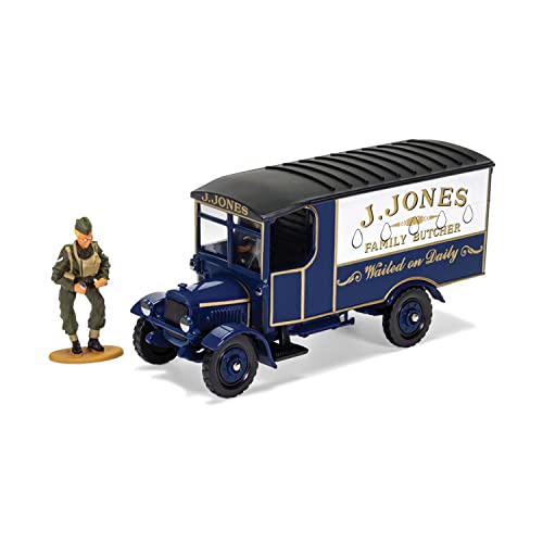 Corgi CC09003 Diecast Model Dads Army TV Series - J. Jones Thornycroft van and Mr Jones Figure, Blue