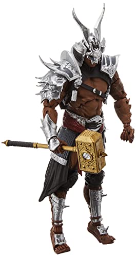 McFarlane Toys, 7-inch Shau Kahn (Platinum) Mortal Kombat 11 Figure with 22 Moving Parts, Collectible Mortal Kombat Figure with collectors stand base – Ages 14+