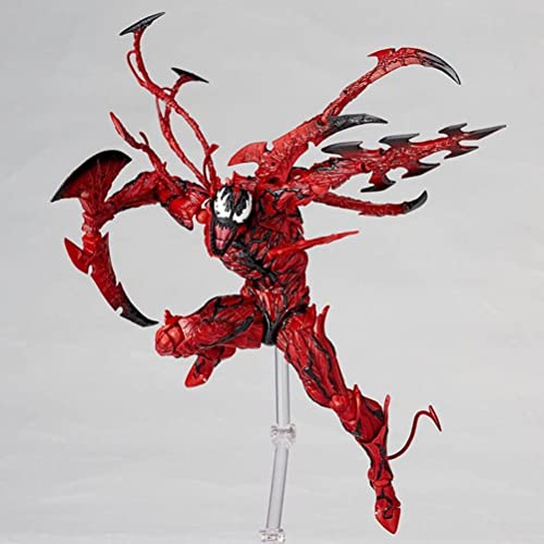 SUPYINI Venom Action Figure,Carnage Venom Anime Action PVC Figure Movable Characters Model Statue Toys Desktop Ornaments,Venom Collectible Action Movie Figure Joints Movable Doll Toy 7 Inch, Red