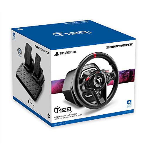 Thrustmaster T128, Force Feedback Racing Wheel with Magnetic Pedals, PlayStation 5, PlayStation 4, Windows