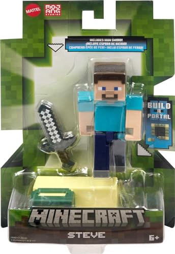 Mattel Minecraft Toys | 3.25-inch Action Figures Collection | Figure, Accessory and Portal Piece | Collectible Gifts for Kids, HMB17