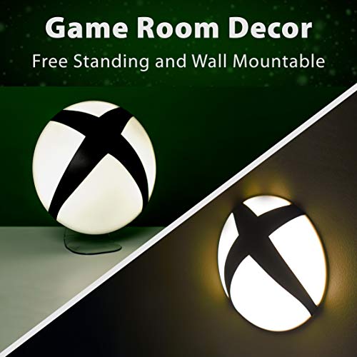 Paladone Xbox Lamp | 3D Iconic Night Light USB Or Battery Powered | Ideal for Bedrooms, Office, Study, Dining Room Logo | ABS Plastic, Black/White