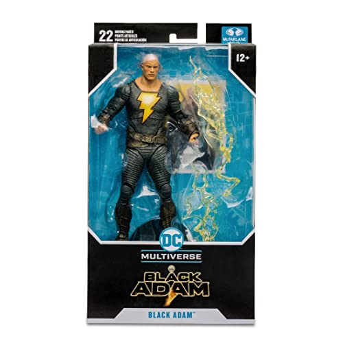 McFarlane Toys, 7-Inch DC Black Adam (Hero Costume) Action Figure with 22 Moving Parts, Collectible DC Black Adam Movie Figure with Stand Base Unique Collectible Character Card – Ages 12+