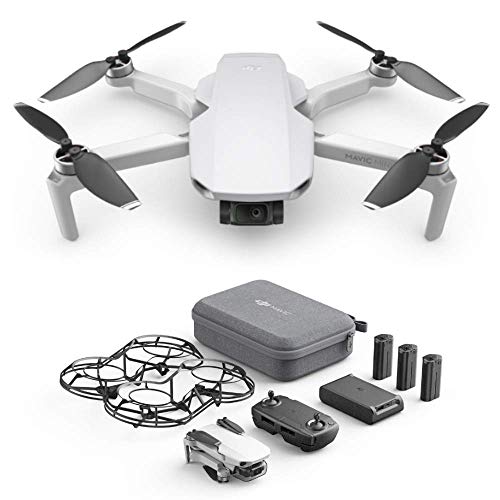 DJI Mavic Mini Combo - Ultralight and Portable Drone, 30 min. Flight Time, Transmission 2 Km, 3-Axis Gimbal, 12MP, Video HD 2, 7K, 3 Batteries, Remote Controller, Intelligent Flight Battery