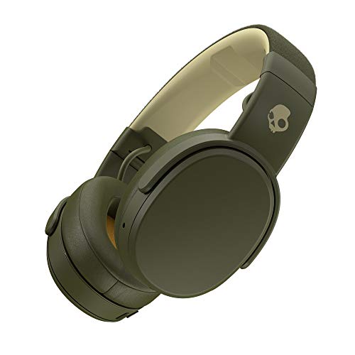 Skullcandy Crusher Over-Ear Wireless Headphones with Sensory Bass, 40 Hr Battery, Microphone, Works with iPhone Android and Bluetooth Devices - Moss/Olive
