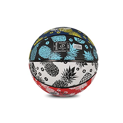 Spalding Flight Tropical Rubber Basketball (Size-7), Multicolor