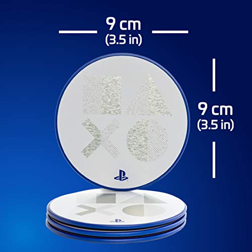 PlayStation PS5 Metal Drink Coasters, Set of 4, Officially Licensed Merchandise