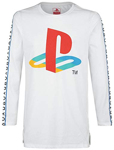 Playstation - Taping Longsleeve Men's T-Shirt (XXL) White