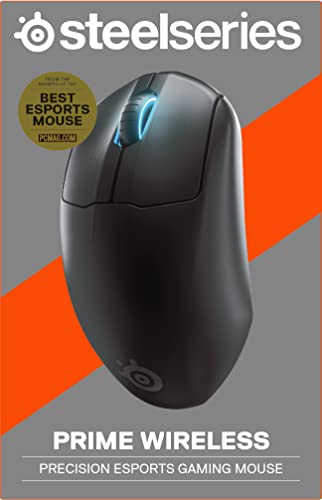 SteelSeries Prime Wireless - Esports Performance Wireless Gaming Mouse – 100 Hour Battery – 18,000 CPI TrueMove Air Optical Sensor – Magnetic Optical Switches