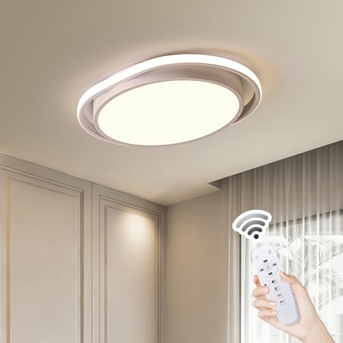 Naroume Modern LED Smart Ceiling Light,Flush Mount Ceiling Lamp,(5-38) x2W Dimmable Metal Ceiling Chandelier Light Fittings for Living Room Bedroom Dining Room Office Hallway Closet Aisle,11000LM