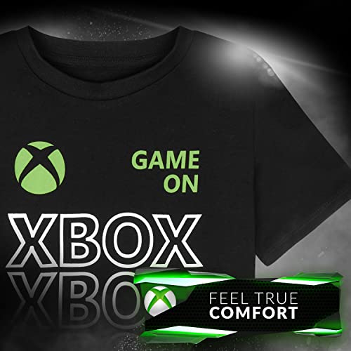 Xbox Boys Pyjamas, Gaming Pyjamas for Kids, Gamer Gifts (Black, 15 Years)