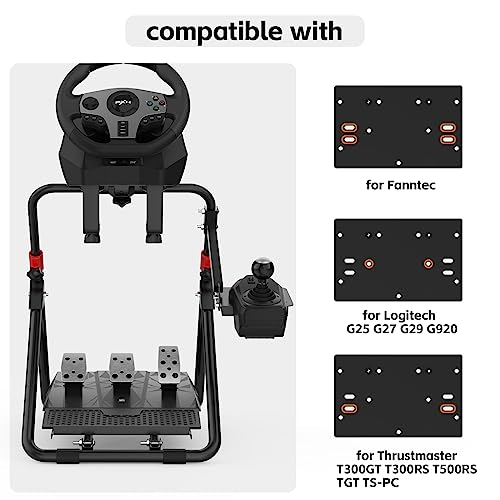 Racing Steering Wheel Stand PXN-A9 for Logitech G25 G27 G29 G920 G923 GT500 T300RS/T300GT/ T500RS/TGT/TS-PC PXN-V3 V9 V900 Folding Bracket Collapsible Tilt-Adjustable Racing Stand