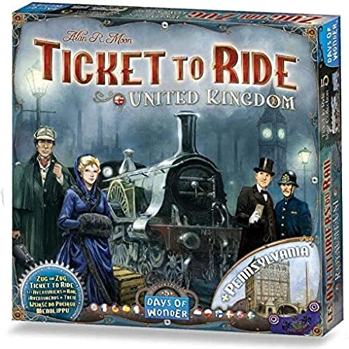 Days of Wonder | Ticket to Ride United Kingdom Board Game EXPANSION | Board Game for Adults and Family | Train Game | Ages 8+ | For 2 to 5 players | Average Playtime 30-60 Minutes