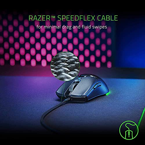 Razer Viper Mini - Wired Gaming Mouse for PC/Mac (Ultralight 61g, Ambidextrous, Speedflex Cable, 8,500 DPI Optical Sensor, Chroma RGB Illumination) Black