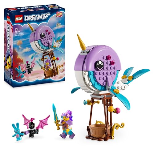 LEGO DREAMZzz Izzie's Narwhal Hot-Air Balloon Toy, Sea Animal Building Set, Save Bunchu from a Grimspawn, Transforming Whale Toy Figure, Gifts for Girls Boys and Kids Aged 7 Plus Years Old 71472