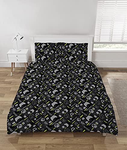 CnA Stores Xbox Double Duvet Cover Set Reversible Gamers Bedding With Pillowcase