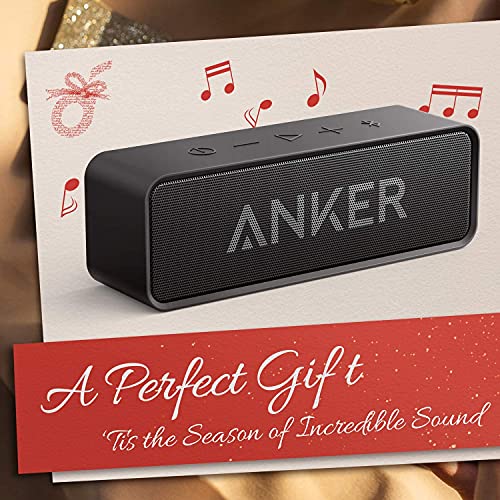Bluetooth Speaker, Anker Soundcore Upgraded Version with 24H Playtime, IPX5 Waterproof, Stereo Sound, 66ft Bluetooth Range, Built-In Mic, Portable Wireless for iPhone Samsung