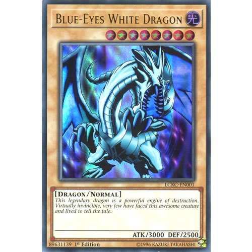 LCKC-EN001 1st Ed Blue-Eyes White Dragon Ultra Rare Card Legendary Collection Kaiba Mega Pack Yu-Gi-Oh Single Card