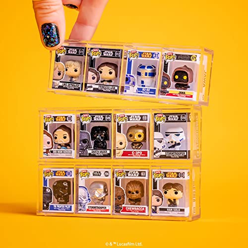 Funko Bitty POP! Star Wars - Princess Leia™, R2-D2™, C-3PO™ and A Surprise Mystery Mini Figure - 0.9 Inch (2.2 Cm) Collectable - Stackable Display Shelf Included - Gift Idea - Party Bags Stocking