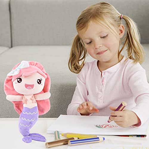 FISAPBXC Mermaid Plush, Mermaid Plush Toys, Mermaid Doll, Stuffed Doll, Kids Soft Plush Toys, Fashion Animal Plush Toy, Cartoon Children's Soft Toys, Cartoon Gifts for Girls -20cm