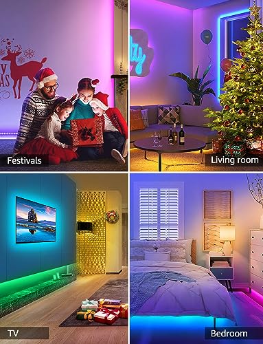 LE Alexa Smart LED Strip Light 10M (5Mx2) 300 LEDs, WiFi RGB LED Lights for Bedroom, Smart Life App Control, Works with Alexa & Google Assistant, Colour Changing Strip Lights for Kitchen Christmas