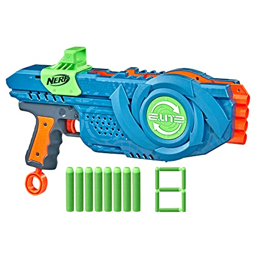 Nerf Elite 2.0 Flipshots Flip-8 Blaster, 8 Dart Barrels Flip to Double Your Firepower, 8-Dart Capacity, 8 Nerf Darts, F2549