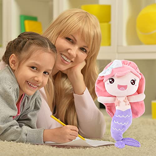 FISAPBXC Mermaid Plush, Mermaid Plush Toys, Mermaid Doll, Stuffed Doll, Kids Soft Plush Toys, Fashion Animal Plush Toy, Cartoon Children's Soft Toys, Cartoon Gifts for Girls -20cm