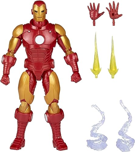 Marvel F4790 Legends Series Iron Man Model 70 Armor Action Figure 6-inch Collectible Toy, 4 Accessories, Multi