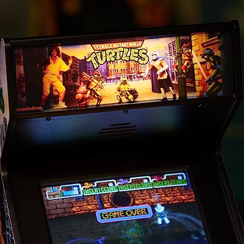 Quarter Arcades Official Teenage Mutant Ninja Turtles 1/4 Sized Mini Arcade Cabinet by Numskull - Playable Replica Retro Arcade Game Machine - Micro Retro Console