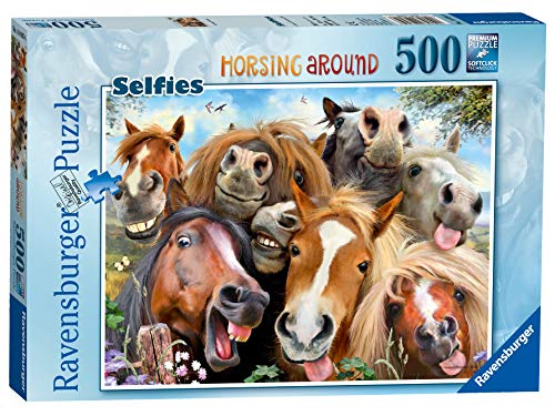 Ravensburger Selfies Horsing Around 500 Piece Jigsaw Puzzle for Adults & for Kids Age 10 and Up