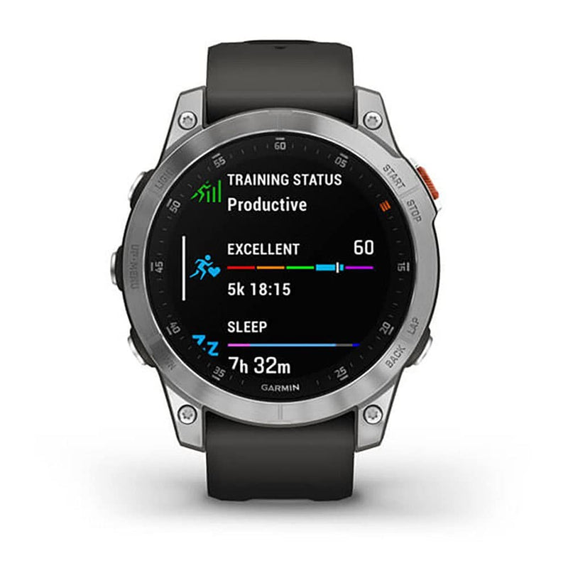 Garmin epix Gen 2 Premium Multisport GPS Smartwatch, AMOLED Touch Screen, Advanced Health and Training Features, Adventure Watch with up to 16 days battery life, Slate Steel and Black